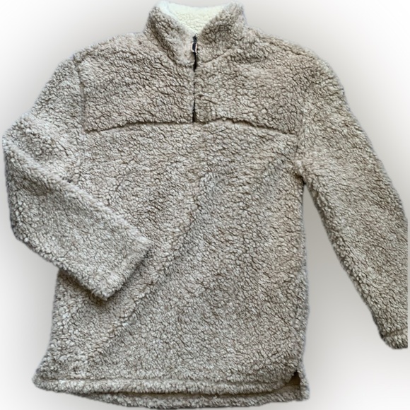 COPPER KEY Sherpa pullover, tan, medium - Picture 1 of 7